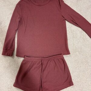 Cozy Pajama Set in Maroon